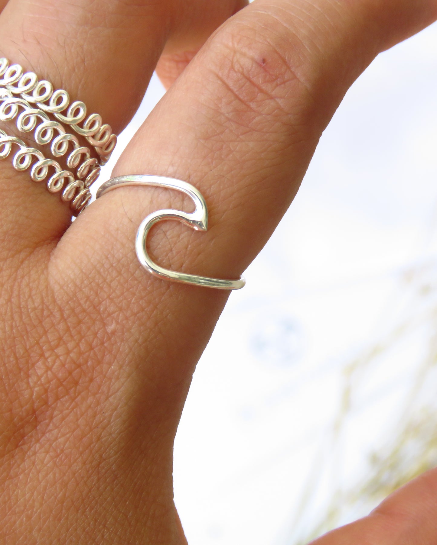 ANILLO OLA DE PLATA
