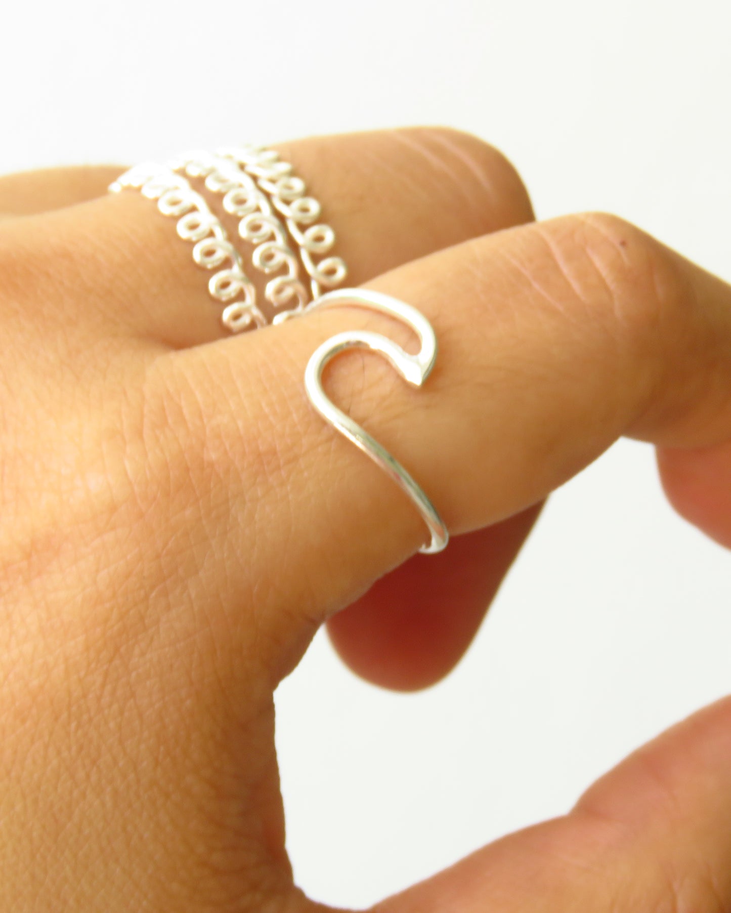 ANILLO OLA DE PLATA