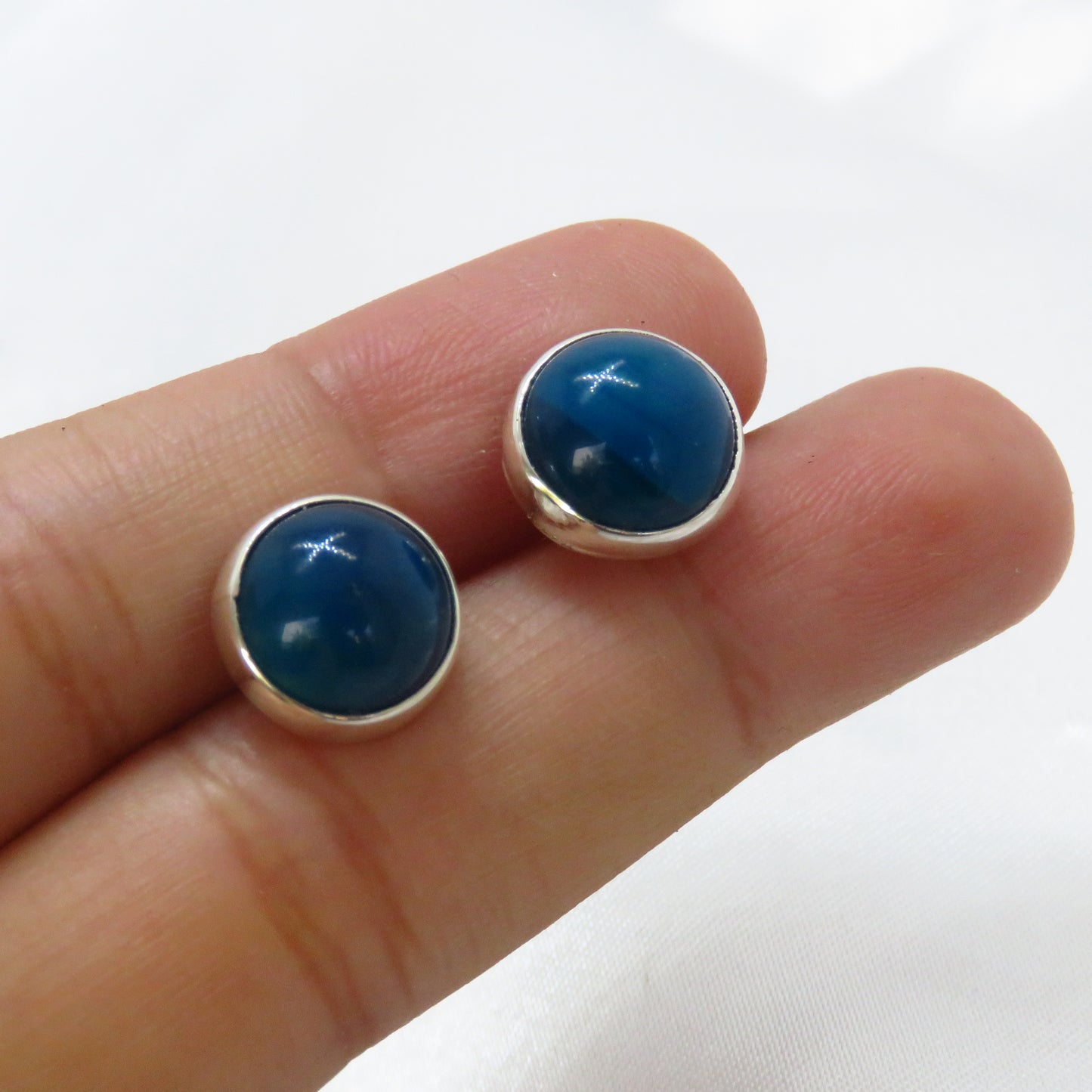 ARETES ÁGATA AZUL