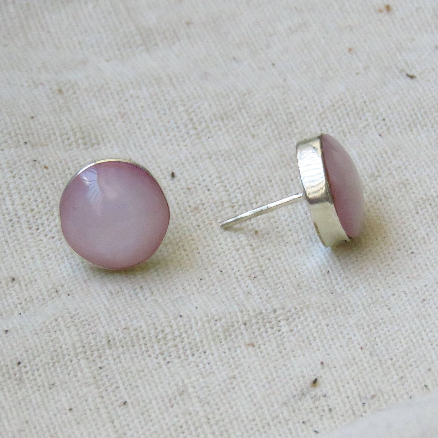 ARETES CONCHA ROSA