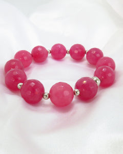 PULSERA DE ÁGATA ROSA