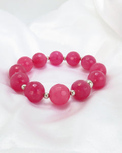 PULSERA DE ÁGATA ROSA