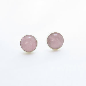 ARETES CUARZO ROSA